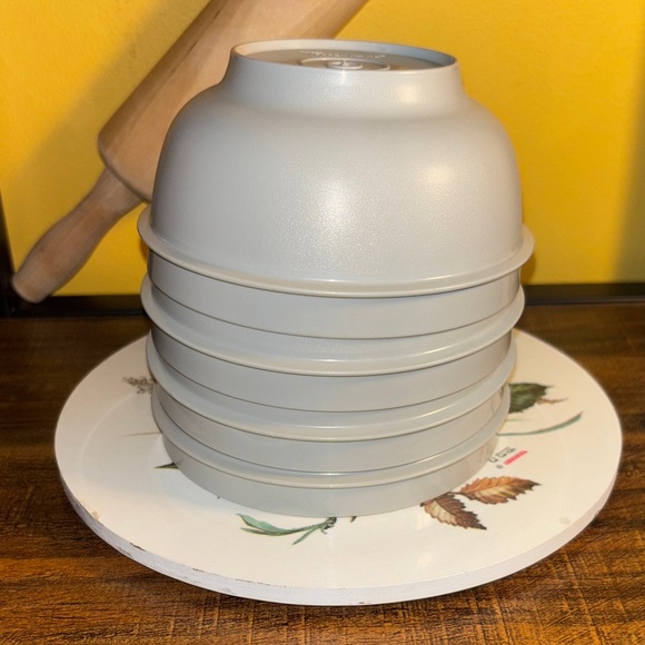 Tupperware Gray Stacking Bowls - Picture 2 of 4